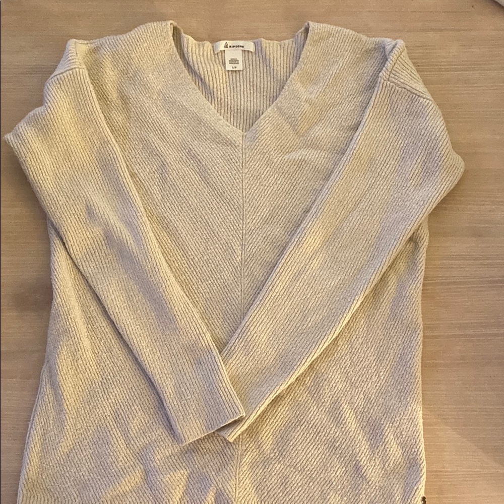 Ripzone Beige V-Neck Sweater
